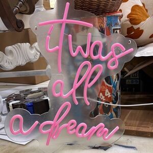 Neon Buddha Pink LED Wall Art